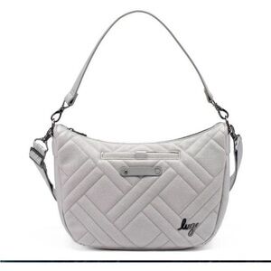 Lug Harmony Matte Luxe Shoulder Bag Crossbody Strap Handbag Diamond Silver